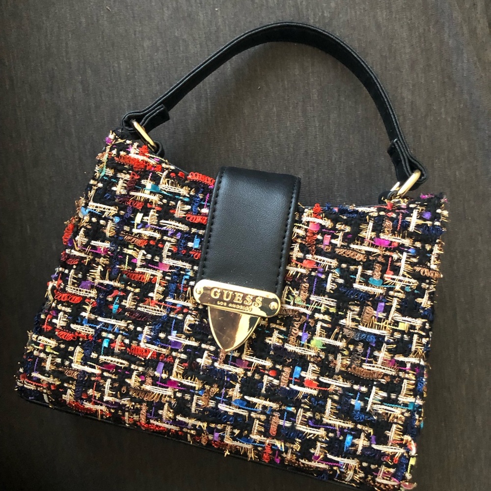 Guess Colorful Tweed Mini-Satchel Bag